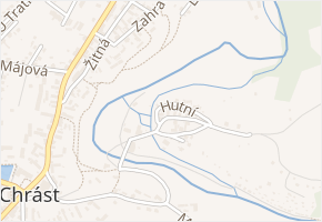 Hutní v obci Chrást - mapa ulice