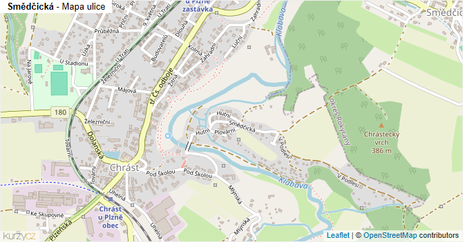 Smědčická - mapa ulice