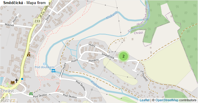 Smědčická - mapa firem