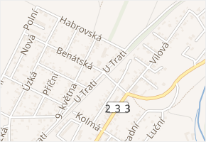 U Trati v obci Chrást - mapa ulice
