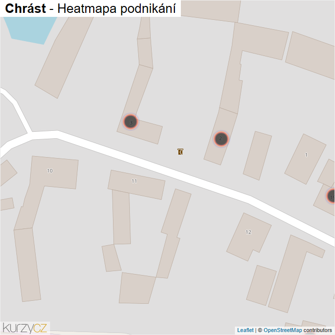 Mapa Chrást - Firmy v obci.