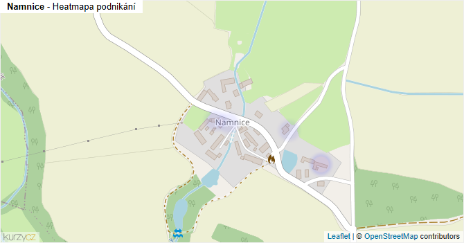 Namnice - mapa podnikání