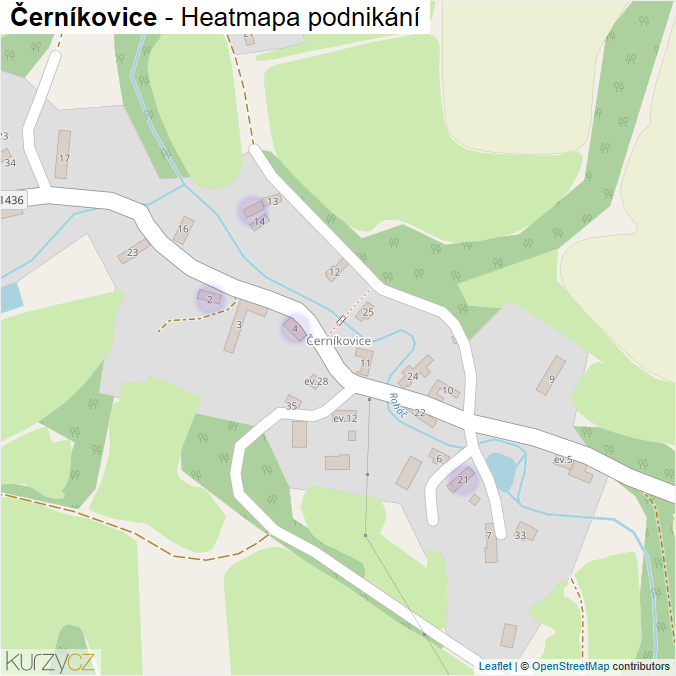 Mapa Černíkovice - Firmy v části obce.
