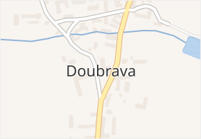Doubrava v obci Chrášťany - mapa části obce
