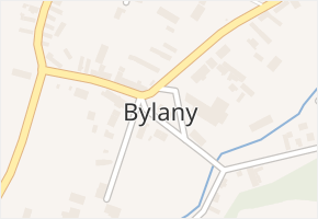 Bylany v obci Chrášťany - mapa části obce