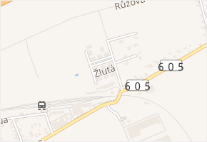 Žlutá v obci Chrášťany - mapa ulice