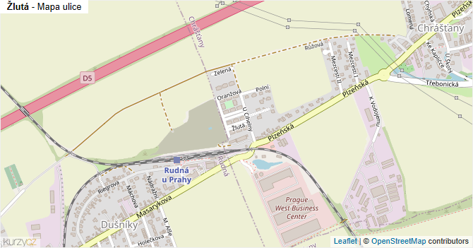 Žlutá - mapa ulice