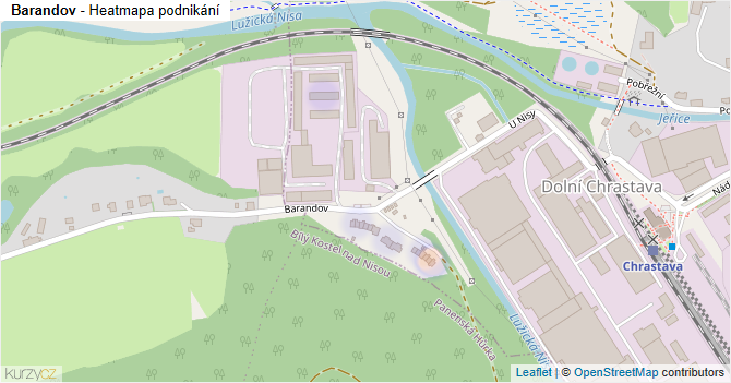Barandov - mapa podnikání