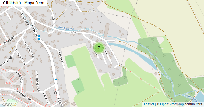 Cihlářská - mapa firem