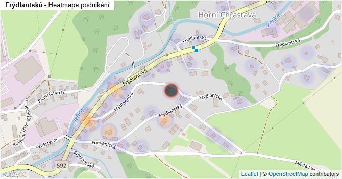 Frýdlantská - mapa podnikání