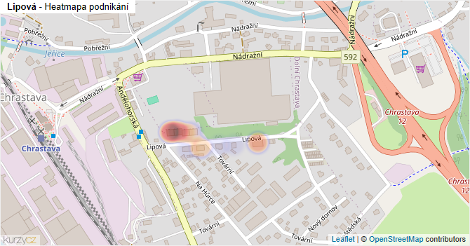 Lipová - mapa podnikání