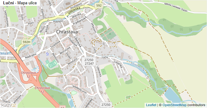Luční - mapa ulice