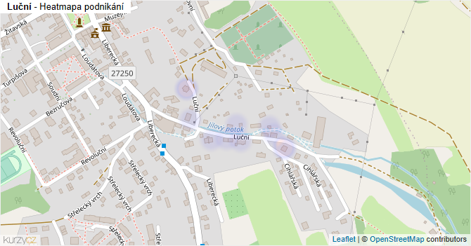 Luční - mapa podnikání