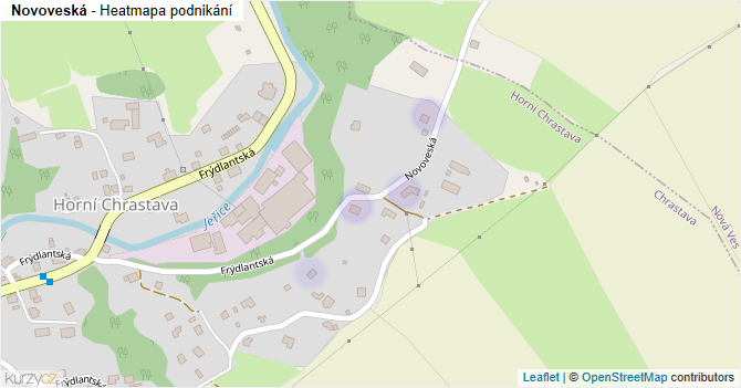 Novoveská - mapa podnikání