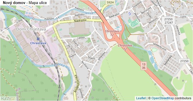 Nový domov - mapa ulice