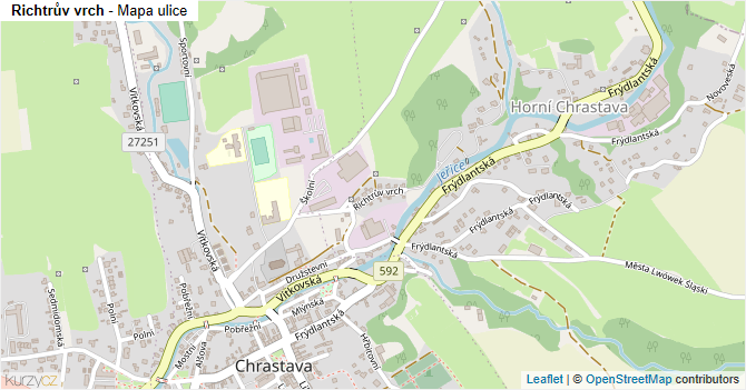 Richtrův vrch - mapa ulice