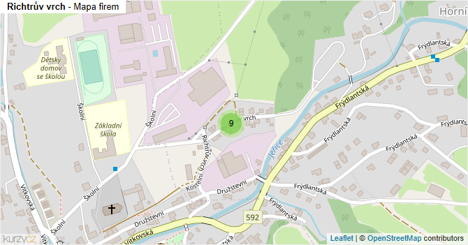Richtrův vrch - mapa firem