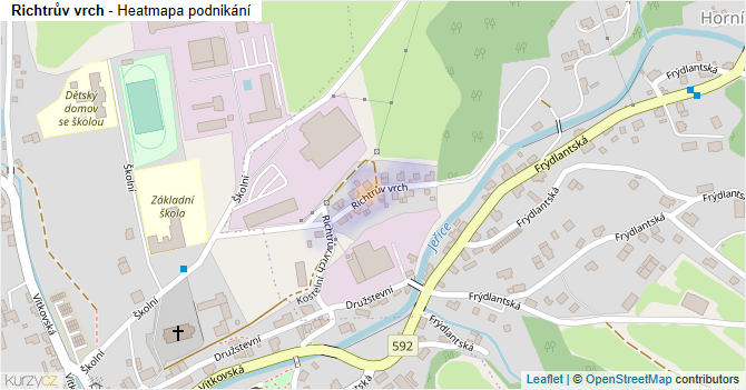 Richtrův vrch - mapa podnikání