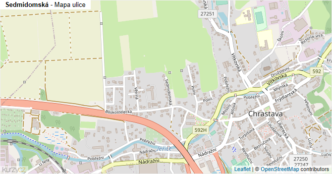 Sedmidomská - mapa ulice
