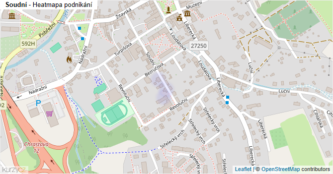 Soudní - mapa podnikání