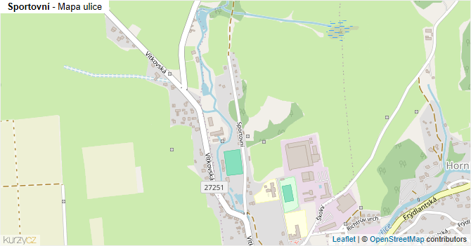 Sportovní - mapa ulice