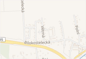 Větrná v obci Chrastava - mapa ulice