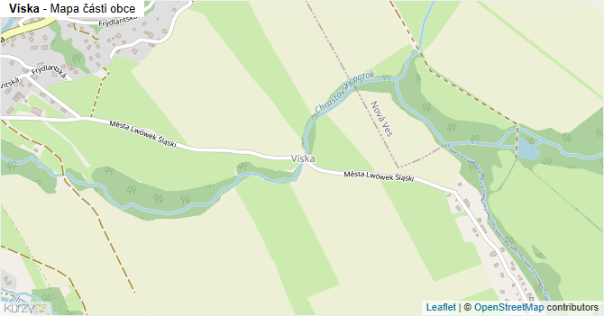 Víska - mapa části obce