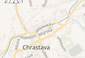 Víta Nejedlého v obci Chrastava - mapa ulice