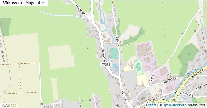 Vítkovská - mapa ulice