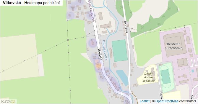 Vítkovská - mapa podnikání