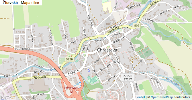Žitavská - mapa ulice