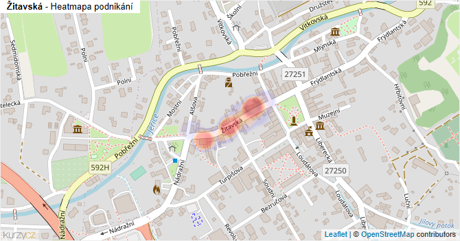 Žitavská - mapa podnikání
