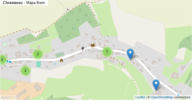Chrastavec - mapa firem