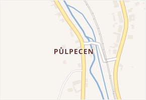 Půlpecen v obci Chrastavec - mapa části obce