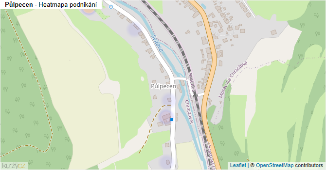Půlpecen - mapa podnikání
