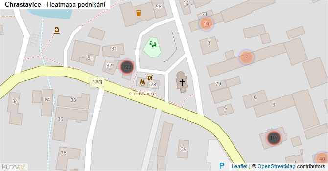 Chrastavice - mapa podnikání