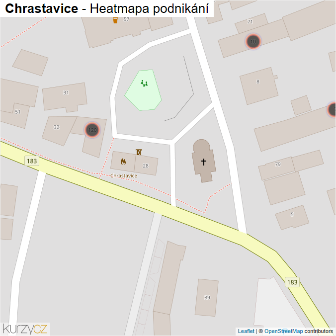 Mapa Chrastavice - Firmy v obci.