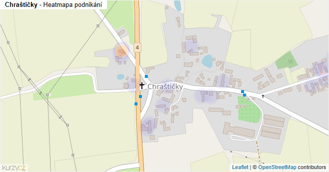 Chraštičky - mapa podnikání