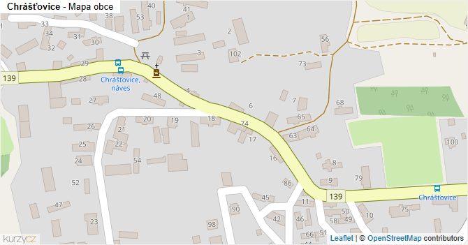 Chrášťovice - mapa obce