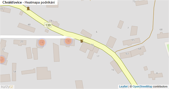 Chrášťovice - mapa podnikání