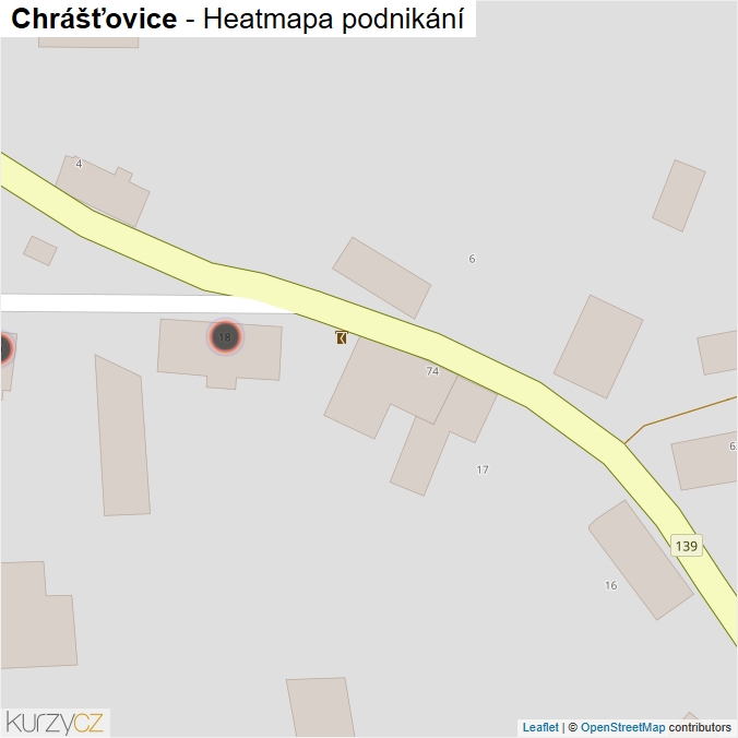 Mapa Chrášťovice - Firmy v obci.