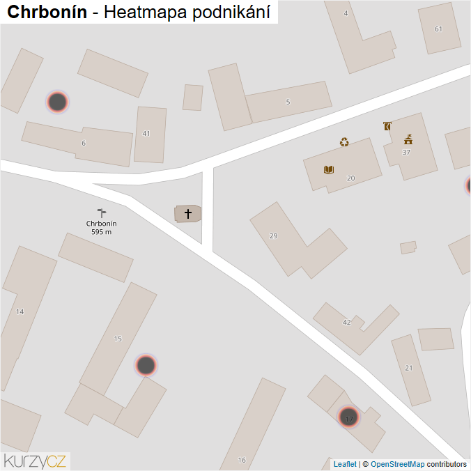 Mapa Chrbonín - Firmy v obci.
