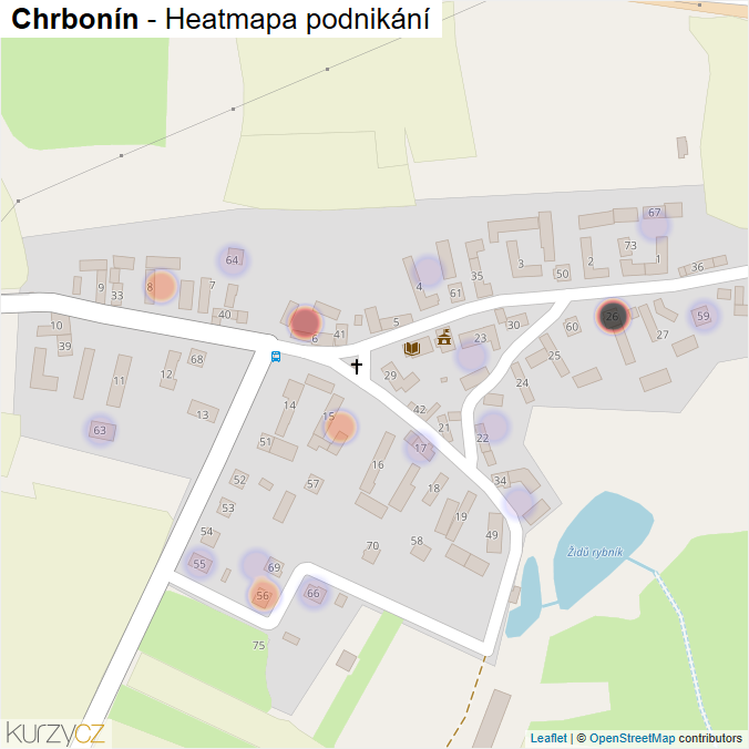 Mapa Chrbonín - Firmy v části obce.