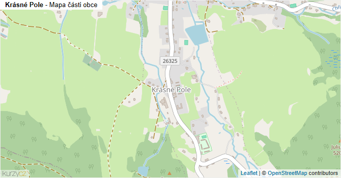 Krásné Pole - mapa části obce