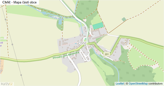 Chříč - mapa části obce