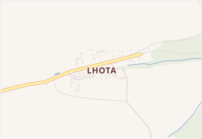 Lhota v obci Chříč - mapa části obce