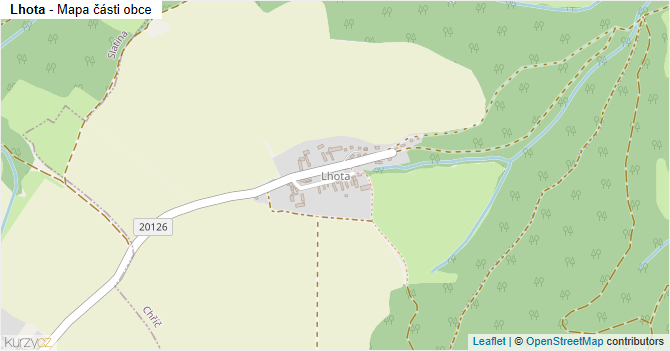 Lhota - mapa části obce