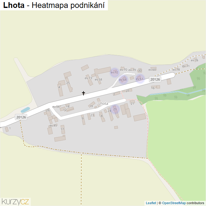 Mapa Lhota - Firmy v části obce.