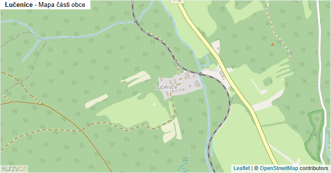Lučenice - mapa části obce