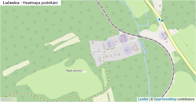 Lučenice - mapa podnikání